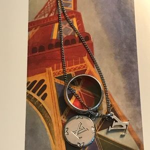 Louis Vuitton Monogram Charms Necklace In Silver